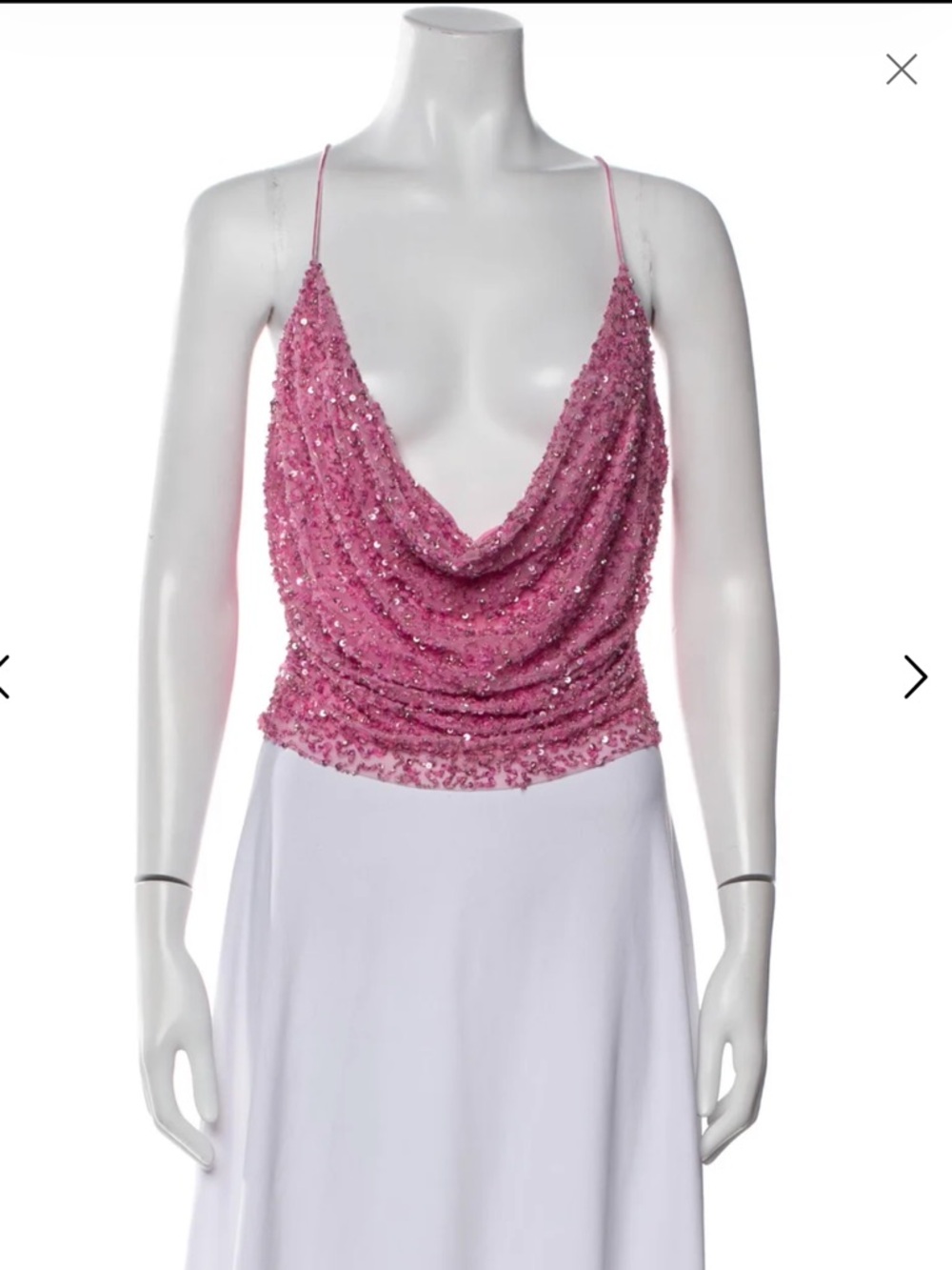 Pink Retrofête Sequin top (M)
